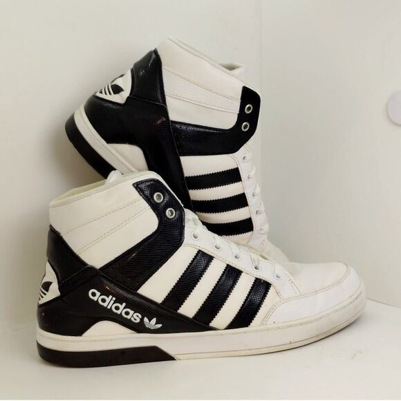 Adidas Hard Court Block 3 White & Black Sneakers - Size 11.5 - Picture 1 of 7